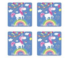 Birthday Cartoon Coaster Set Of Four