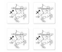 Centaur with Bow Coaster Set Of Four