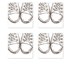 Sneakers Teen Life Art Coaster Set Of Four