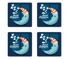 Bedtime Sleep Moon Coaster Set Of Four