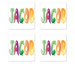 Traditional Male Name Coaster Set Of Four