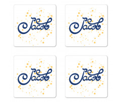 Timeless Modern Letter Motif Coaster Set Of Four