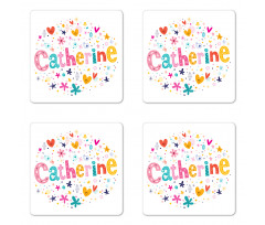 Colorful Alphabet Coaster Set Of Four