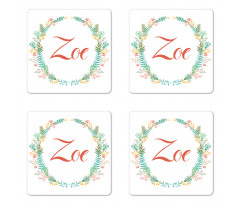 Blossoming Nature Foliage Coaster Set Of Four