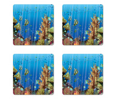 Underwater World Exotic Coaster Set Of Four