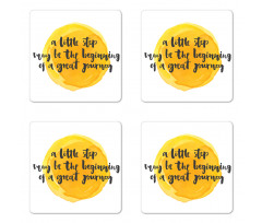 Positive Saying Design Coaster Set Of Four