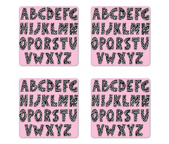 Funky Letters Trippy Coaster Set Of Four