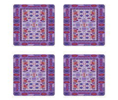 Timeless Eastern Motif Coaster Set Of Four