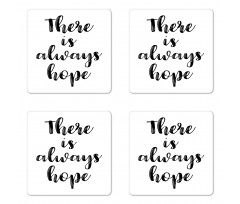 Hand Lettering Slogan Coaster Set Of Four