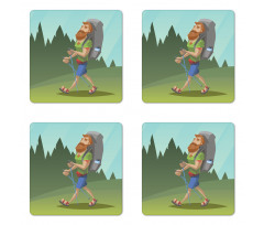 Outdoor Activity Hike Coaster Set Of Four