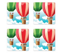 Children in Balloons Coaster Set Of Four