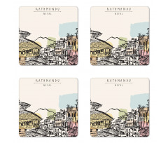 Building of Durbar Square Coaster Set Of Four