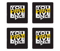 Message in Speech Bubble Coaster Set Of Four