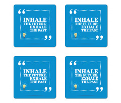 Wisdom Words Blue Coaster Set Of Four