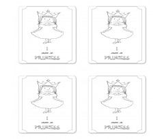 Girl in Crown Coaster Set Of Four