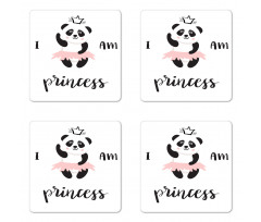 Ballerina Panda Coaster Set Of Four