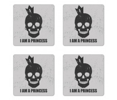 Skull in Crown Coaster Set Of Four