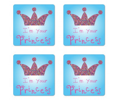 Mosaic Crown Tiara Coaster Set Of Four