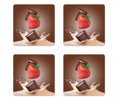 Strawberry Chocolate Coaster Set Of Four