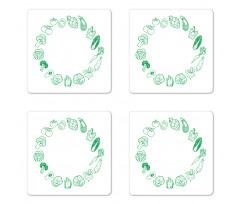 Eat More Organic Coaster Set Of Four