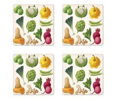 Exotic Fresh Food Coaster Set Of Four