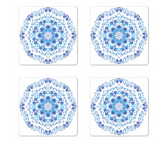 Rich Floral Ornamental Coaster Set Of Four