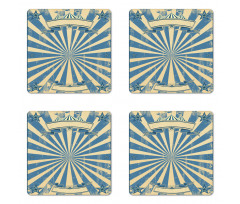 Retro Circus Tent Coaster Set Of Four