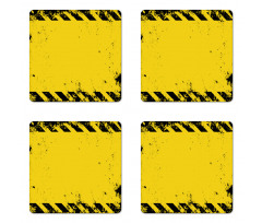 Hazard Caution Coaster Set Of Four