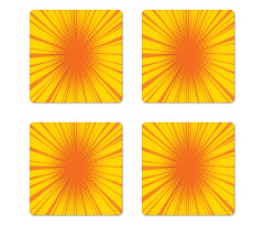 Retro Sun Burst Coaster Set Of Four