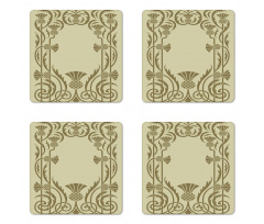 Botanical Exotic Coaster Set Of Four