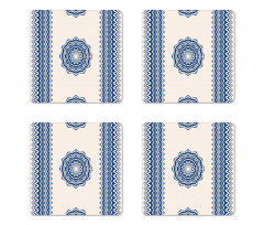 Oriental Zigzag Ethnic Coaster Set Of Four