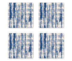 Abstract Stripy Grunge Coaster Set Of Four