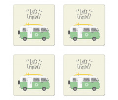 Lets Travel Message Coaster Set Of Four