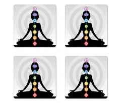 Yoga Concentric Circle Coaster Set Of Four