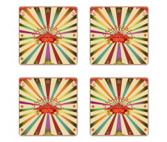 Invitation Vintage Tent Coaster Set Of Four