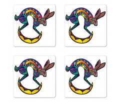 Kokopelli Hare Coaster Set Of Four