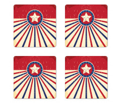 Vintage Stripes Coaster Set Of Four