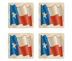 Flapping Flag Motif Coaster Set Of Four