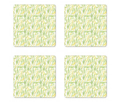 Watercolor Mimosa Coaster Set Of Four