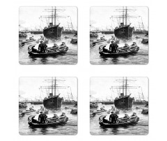 Vintage San Diego Coaster Set Of Four