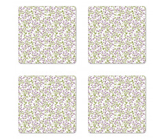 Green Leaves Berries Coaster Set Of Four