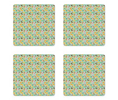 Funky Playroom Concept Coaster Set Of Four