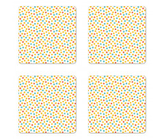 Colorful Dot Pattern Coaster Set Of Four