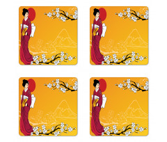 Geisha Lady Coaster Set Of Four