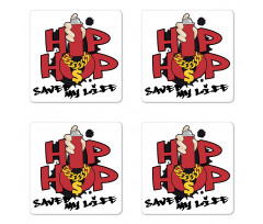 Hip Hop Saved My Life Coaster Set Of Four