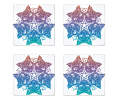 Cats Mandala Design Coaster Set Of Four