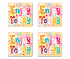 Enjoy Today Words Coaster Set Of Four