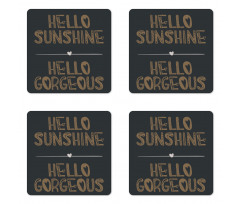 Hello Sunshine Coaster Set Of Four