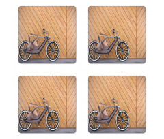 Vintage Bicycle Wall Coaster Set Of Four