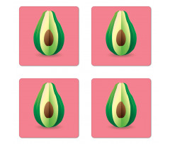 Fresh Healthy Avocado Coaster Set Of Four